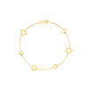 Open Heart on Box Chain Bracelet