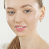 Diamond Channel 12mm Hoop Earrings