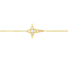 Diamond Tapered Cross Adjustable Bracelet