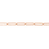 3.80mm Hollow Paper Clip Chain with Pear Lock