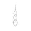 Plated Sterling Silver Marquise Trio Dangle Earrings