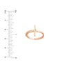 Plated Sterling Silver Sideways Cross Ring