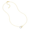 Intertwined Two-Toned Diamond Circles Necklace