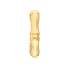 Fluted Bamboo Open Hoop Earrings