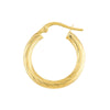Fluted Spiral Tube Hoop Earrings