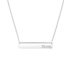 Mom Bar Necklace in Plated Sterling Silver