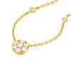 3/4tcw Diamond Cluster &amp; Bezel Station Necklace