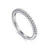 14K White Gold Diamond Wedding Band