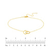 Intertwined Circles Adjustable Anklet