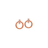 Diamond Bezel Bar Door Knocker Earrings