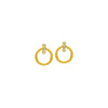 Diamond Bezel Bar Door Knocker Earrings