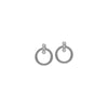 Diamond Bezel Bar Door Knocker Earrings