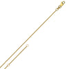 0.85mm Adjustable Wheat Chain with Lobster Lock