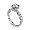 14K White Gold Round Diamond Engagement Ring
