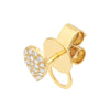 Diamond Pave Pear Stud Earrings (1/8tcw)