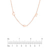 Block Initials Station Necklace
