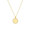 Diamond Framed Engravable Disk Necklace