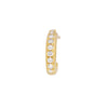Diamond J-Shaped Mini Huggie Earrings