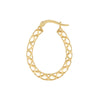 Oval Filigree Hoop Earrings