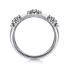 14K White Gold Diamond Wedding Band