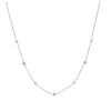 Diamond Bezel and Cluster Stations Necklace