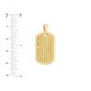 Ribbed Dog Tag Pendant