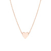 Plated Sterling Silver Polished Heart Necklace
