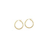 2mm x 25mm Diamond-Cut Hoop Earrings