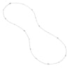 Sterling Silver Diamond-Cut Bead Station Long Necklace