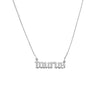 Gothic Taurus Nameplate Necklace
