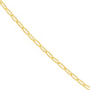 1.30mm Paper Clip Chain with Pear Shape Lobster Lock