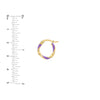 Medium Lilac Enamel Round Twist Hoops