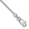 14K White Gold 1mm D/C Spiga Chain Anklet