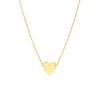 Plated Sterling Silver Polished Heart Necklace
