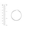 2 X 40mm DC Florentine Hoop Earrings