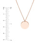 Engravable Disc Pendant Necklace