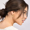 15mm Round Square Tube Hoop Earrings