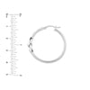 Plated Sterling Silver Double Link Hoop Earrings