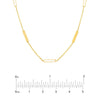White Enamel Alternating Bar Necklace