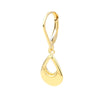 Puffy Teardrop Dangle Earrings on Leverback