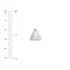 Sterling Silver Triangular Puff Hoop Earrings