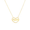 Script Mom in Open Heart Adjustable Necklace