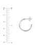 15mm D-Tube Round Hoop Earrings