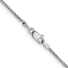 14K White Gold 1.2mm Solid D/C Spiga Chain