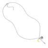 Sterling Silver Wish Bar Celestial Mixed Charm Necklace