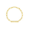 ID Bar Paper Clip Chain Bracelet