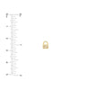 Diamond Baby Padlock Stud Earrings