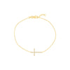 Sideways Cross Bracelet with 1/6tcw Diamond