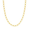 Alternating Round Link and Beaded Bar Necklace