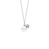 Sterling Silver Believe Disk-Star Necklace